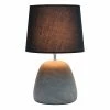 Round Concrete Table Lamp with Shade Black - Simple Designs