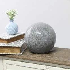 1 Light Mosaic Stone Ball Table Lamp Gray - Simple Designs -Desk Lamps sales shop unnamed file 2574