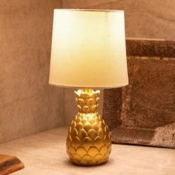 13" Geraldine Pineapple Table Lamp Gold - Decor Therapy -Desk Lamps sales shop unnamed file 2620