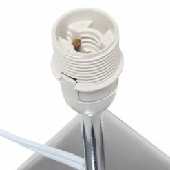 Mini Table Lamp with Squared Empire Fabric Shade Blue - Simple Designs -Desk Lamps sales shop unnamed file 2636