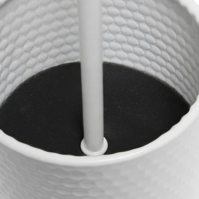 Hammered Metal Organizer Table Lamp with USB Charging Port and Fabric Shade White/Gray - Simple Designs 8 Hammered Metal Organizer Table Lamp with USB Charging Port and Fabric Shade White/Gray - Simple Designs - Image 8