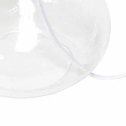 Clear Glass Raindrop Table Lamp with Fabric Shade Gray - Simple Designs -Desk Lamps sales shop unnamed file 2672