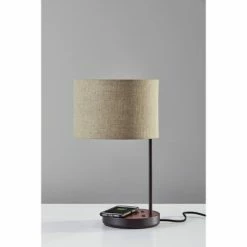 19.5" Oliver Charge Table Lamp Black - Adesso -Desk Lamps sales shop unnamed file 2680