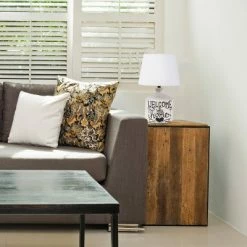 Welcome Home Rustic Ceramic Foyer Entryway Accent Table Lamp with Fabric Shade White - Simple Designs 10 Welcome Home Rustic Ceramic Foyer Entryway Accent Table Lamp with Fabric Shade White - Simple Designs -Desk Lamps sales shop unnamed file 2744