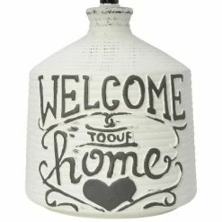 Welcome Home Rustic Ceramic Foyer Entryway Accent Table Lamp with Fabric Shade White - Simple Designs 11 Welcome Home Rustic Ceramic Foyer Entryway Accent Table Lamp with Fabric Shade White - Simple Designs -Desk Lamps sales shop unnamed file 2745