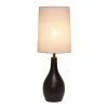 1 Light Restoration Tear Drop Table Lamp Espresso Brown - Simple Designs