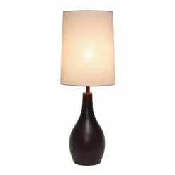 1 Light Restoration Tear Drop Table Lamp Espresso Brown - Simple Designs