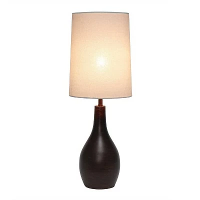 1 Light Restoration Tear Drop Table Lamp Espresso Brown - Simple Designs 1 1 Light Restoration Tear Drop Table Lamp Espresso Brown - Simple Designs