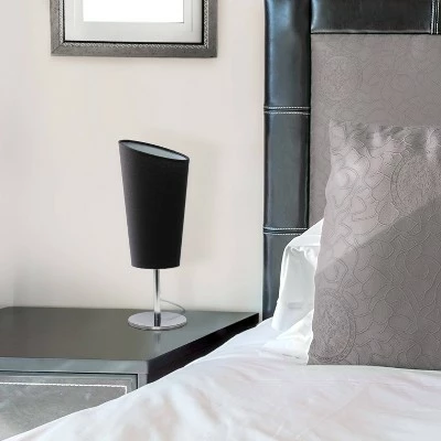 Mini Table Lamp with Angled Fabric Shade Black - Simple Designs 3 Mini Table Lamp with Angled Fabric Shade Black - Simple Designs - Image 3