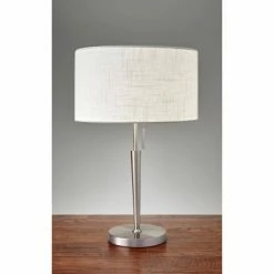 22" Hayworth Collection Table Lamp Silver - Adesso