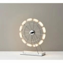 Small Coney Ferris Wheel Table Lamp (Includes LED Light Bulb) Chrome - Adesso -Desk Lamps sales shop unnamed file 2776