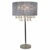 27" x 13" Penelope String Table Lamp Brushed Nickel - Decor Therapy
