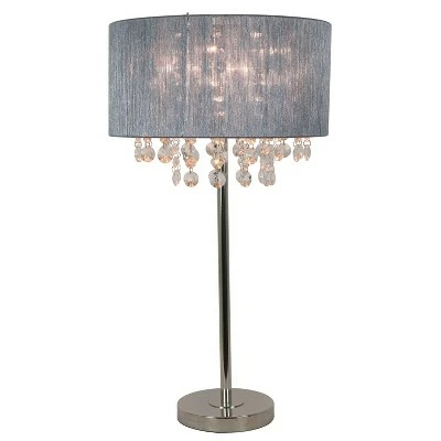 27" x 13" Penelope String Table Lamp Brushed Nickel - Decor Therapy 1 27" x 13" Penelope String Table Lamp Brushed Nickel - Decor Therapy