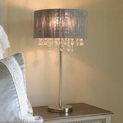 27" x 13" Penelope String Table Lamp Brushed Nickel - Decor Therapy 7 27" x 13" Penelope String Table Lamp Brushed Nickel - Decor Therapy - Image 7