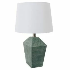 19.5" Carrol Geometric Table Lamp (Includes LED Light Bulb) Soft Turquoise - Decor Therapy -Desk Lamps sales shop unnamed file 2853