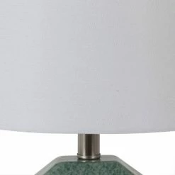19.5" Carrol Geometric Table Lamp (Includes LED Light Bulb) Soft Turquoise - Decor Therapy -Desk Lamps sales shop unnamed file 2854