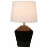 19.5" Carrol Geometric Table Lamp (Includes LED Light Bulb) Black - Decor Therapy