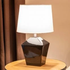 19.5" Carrol Geometric Table Lamp (Includes LED Light Bulb) Black - Decor Therapy -Desk Lamps sales shop unnamed file 2882