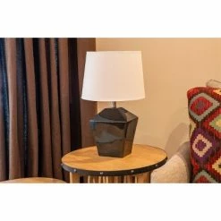 19.5" Carrol Geometric Table Lamp (Includes LED Light Bulb) Black - Decor Therapy -Desk Lamps sales shop unnamed file 2883