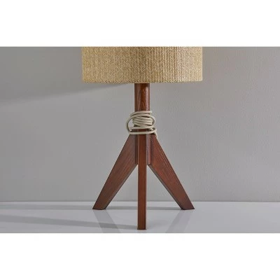 Eden Table Lamp Walnut - Adesso 2 Eden Table Lamp Walnut - Adesso - Image 2