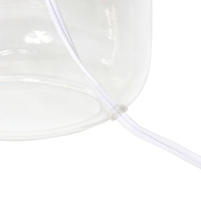 Glass Table Lamp with Fabric Shade Gray - Simple Designs 2 Glass Table Lamp with Fabric Shade Gray - Simple Designs - Image 2