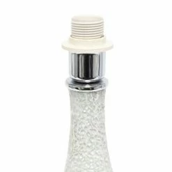 Mosaic Tiled Glass Genie Table Lamp with Fabric Shade White - Simple Designs -Desk Lamps sales shop unnamed file 2933