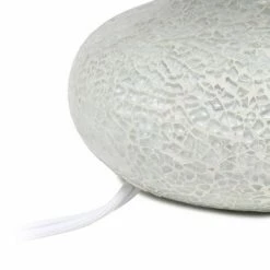 Mosaic Tiled Glass Genie Table Lamp with Fabric Shade White - Simple Designs -Desk Lamps sales shop unnamed file 2934