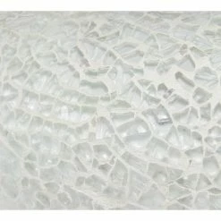 Mosaic Tiled Glass Genie Table Lamp with Fabric Shade White - Simple Designs -Desk Lamps sales shop unnamed file 2935