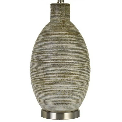 30" Pomezia Ceramic Table Lamp with Hardback Fabric Shade Pottery - Cal Lighting 2 30" Pomezia Ceramic Table Lamp with Hardback Fabric Shade Pottery - Cal Lighting - Image 2