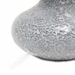 Mosaic Tiled Glass Genie Table Lamp with Fabric Shade Gray - Simple Designs -Desk Lamps sales shop unnamed file 2954