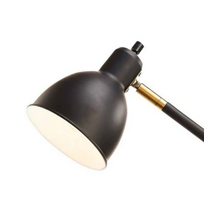 20.75" Adjustable Metal Desk Lamp with Accents Black - Cresswell Lighting 1 20.75" Adjustable Metal Desk Lamp with Accents Black - Cresswell Lighting
