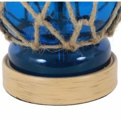 19" Justin Coastal Rope Table Lamp Indigo Glass & Natural Rope - Decor Therapy 13 19" Justin Coastal Rope Table Lamp Indigo Glass & Natural Rope - Decor Therapy -Desk Lamps sales shop unnamed file 3006