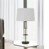 32" Brest Clear Glass Table Lamp Antique Brass - Cal Lighting