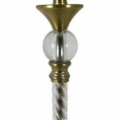30" x 9" Steel and Acrylic Camilla Twist Buffet Table Lamp Brushed Brass - Decor Therapy -Desk Lamps sales shop unnamed file 3021