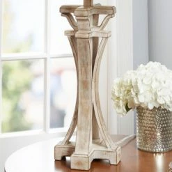 29" Meredith Weathered Finish Silverwood Table Lamp (Includes CFL Light Bulb) White - Decor Therapy -Desk Lamps sales shop unnamed file 3029