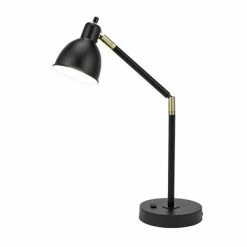20.75" Adjustable Metal Desk Lamp with Accents Black - Cresswell Lighting 11 20.75" Adjustable Metal Desk Lamp with Accents Black - Cresswell Lighting -Desk Lamps sales shop unnamed file 303