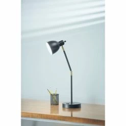 20.75" Adjustable Metal Desk Lamp with Accents Black - Cresswell Lighting 13 20.75" Adjustable Metal Desk Lamp with Accents Black - Cresswell Lighting -Desk Lamps sales shop unnamed file 305