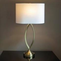 Decor Therapy 27" Sculpted Table Lamp Satin Brass - Decor Threapy -Desk Lamps sales shop unnamed file 3076