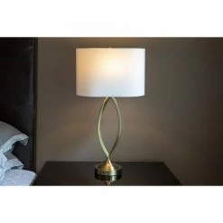 Decor Therapy 27" Sculpted Table Lamp Satin Brass - Decor Threapy -Desk Lamps sales shop unnamed file 3078