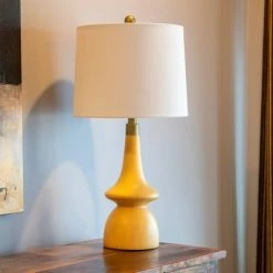 26" Carlita Table Lamp Natural Wood - Decor Therapy -Desk Lamps sales shop unnamed file 3089