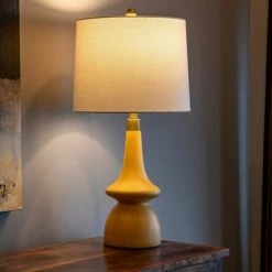26" Carlita Table Lamp Natural Wood - Decor Therapy -Desk Lamps sales shop unnamed file 3090