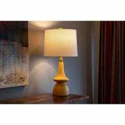26" Carlita Table Lamp Natural Wood - Decor Therapy -Desk Lamps sales shop unnamed file 3092