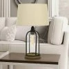 27" Clear Wood Ciney Table Lamp (Includes Light Bulb) Black - Cal Lighting