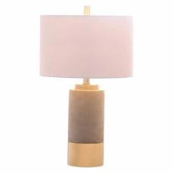 (Set of 2) 24" Bron Table Lamp Gray (Includes CFL Light Bulb) - Safavieh