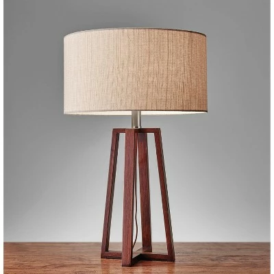 23.75" Quinn Table Lamp Brown - Adesso 1 23.75" Quinn Table Lamp Brown - Adesso