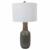27" Patterned Ceramic Table Lamp Gray Glaze - Decor Therapy
