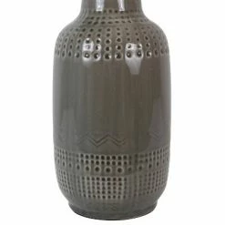 27" Patterned Ceramic Table Lamp Gray Glaze - Decor Therapy -Desk Lamps sales shop unnamed file 3139