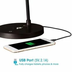 Shine Desk Lamp Wireless Charging (Includes LED Light Bulb) Black - OttLite -Desk Lamps sales shop unnamed file 321