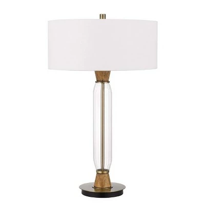 30" Wood/Glass Contemporary Table Lamp Clear/Light Oak - Cal Lighting 3 30" Wood/Glass Contemporary Table Lamp Clear/Light Oak - Cal Lighting - Image 3