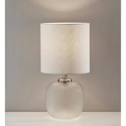 Vivian Table Lamp with Night Light Silver - Adesso